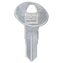HY-KO 11010BAU2 Key Blank, Brass, Nickel-Plated, For: Bauer BAU2 Locks