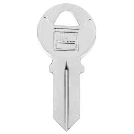 HY-KO 11010AM4 Key Blank, Brass, Nickel-Plated, For: American AM4 Locks