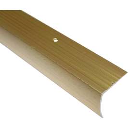SHUR-TRIM FA2184HGA03 Stair Nose Moulding, 3 ft L, 1-1/8 in W, Aluminum, Hammered Gold