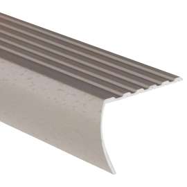 SHUR-TRIM FA2184HTI06 Stair Nose Moulding, 6 ft L, 1-1/8 in W, Aluminum, Hammered Titanium