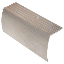 SHUR-TRIM FA2190BCL03 Stair Nose Moulding, 3 ft L, 1-1/8 in W, Aluminum, Bright Clear