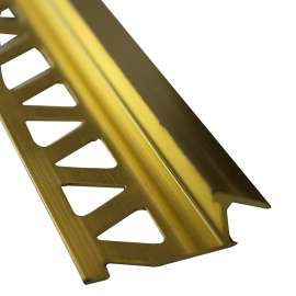 Shur-Trim ET2160BBR08 Adapter, 8 ft L, Aluminum, Bright Brass