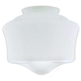 Westinghouse 8557800 Light Shade, 7-1/4 in Dia, Schoolhouse, Glass, White