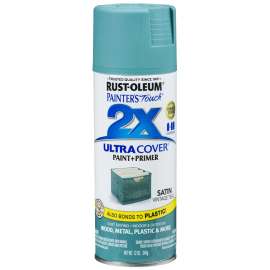 RUST-OLEUM PAINTER'S Touch 2X ULTRA COVER 316292 Spray Paint, Satin, Vintage Teal, 12 oz, Aerosol Can