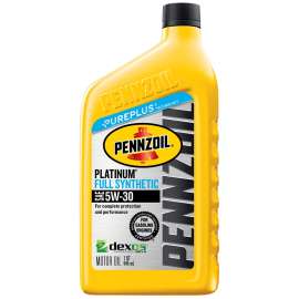 Pennzoil Platinum 550022689 Full Synthetic Motor Oil, 5W-30, 1 qt