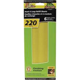Gator 7249-012 Refill Sanding Sheet, 11-1/4 in L, 3-1/2 in W, 220 Grit, Fine, Aluminum Oxide Abrasive