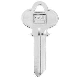 HY-KO 11010EL1 Key Blank, Brass, Nickel-Plated, For: Elgin EL1 Locks