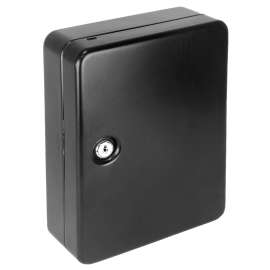 HY-KO KO304 Lockable Key Cabinet, 48 Key, Metal, Black