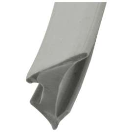 Make-2-Fit P 7792 Glass Glazing Spline, 15/64 in W, 0.395 in Thick, 200 ft L, Vinyl, Gray