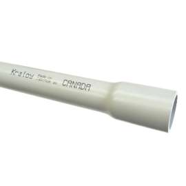 Scepter 032105 Rigid Conduit, 1/2 in, 10 ft L, PVC, Gray