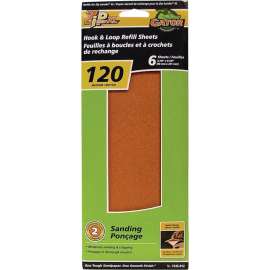 Gator 7245-012 Refill Sanding Sheet, 11-1/4 in L, 3-1/2 in W, 120 Grit, Medium, Aluminum Oxide Abrasive