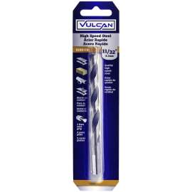 Vulcan Jobber Length Drill, 11/32 In Dia X 4-3/4 In L, Straight Shank, High Speed Steel
