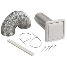 DUNDAS JAFINE ProVent EXWTZW Bathroom Fan Vent Kit, White, 5-Piece