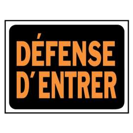Hy-Ko 3087 Sign, Do Not Enter, Plastic, 8-1/2 x 12 in Dimensions