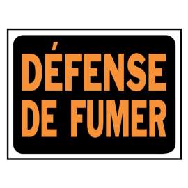 Hy-Ko 3086 Sign, SMOKING DEFENSE/NO SMOKING, Plastic, 8-1/2 x 12 in Dimensions