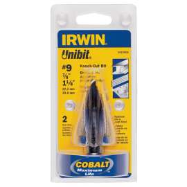IRWIN Unibit 10239 Step Drill Bit, 7/8 to 1-1/8 in Dia, 1-Flute, 7/16 in Dia Shank, Hex Shank