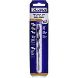 Vulcan Jobber Length Drill, 5/16 In Dia X 4-1/2 In L, Straight Shank, High Speed Steel
