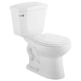 Foremost TT-8207-WL3 Two-Piece Toilet, Round Bowl, 1.6 gpf Flush, 12 in Rough-In, 14-3/4 in H Rim, Vitreous China, White