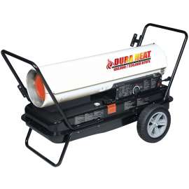 Dura Heat DFA220CV Kero Forced Air Heater, 13 gal Fuel Tank, Kerosene, 180,000/220,000 Btu, White