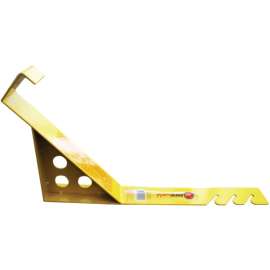 Roofers World RTRFB45-10 Endura Roof Bracket, 18 in L, 2 in W, 1/8 in, Steel, Yellow