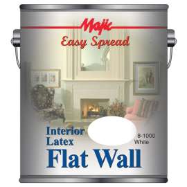 Majic Paints 8-1000-1 Interior Wall Paint, Flat, White, 1 gal Pail