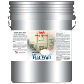 Majic Paints 8-1000-5 Interior Wall Paint, Flat, White, 5 gal Pail