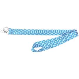 HY-KO 2GO Series LAN-117 Lanyard, 1 in W, Nylon, Blue, Clip End