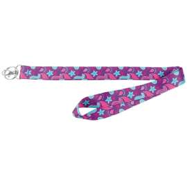 HY-KO 2GO Series LAN-118 Lanyard, 1 in W, Nylon, Purple, Clip End