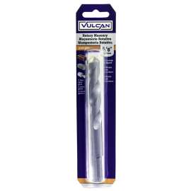 Vulcan Masonry Drill Bit, 5/8 In Dia X 6 In L, Wide Spiral Flutes, Straight Shank, Nickel Chrome Plated