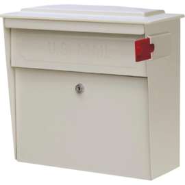 Mail Boss 7173 Mailbox, Steel, Powder-Coated, White, 15-3/4 in W, 7-1/2 in D, 16 in H