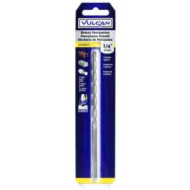 Vulcan 202571OR Drill Bit, 1/4 in Dia, 6 in OAL, Percussion, Spiral Flute, Straight Shank