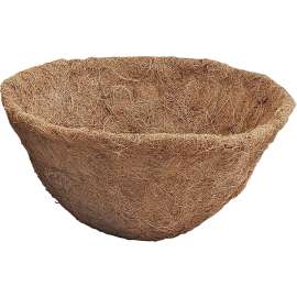 Landscapers Select T51451A-3L Planter Liner, 12 in Dia, 6.5 H, Round, Natural Coconut, Brown