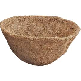 Landscapers Select T51483-3L Planter Liner, 14 in Dia, 7.5 H, Round, Natural Coconut, Brown