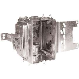 HUBBELL 3104MSBUBAR Device Box, 1 -Gang, Metal, Bracket Mounting