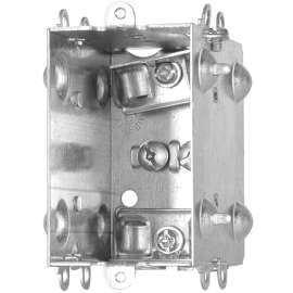 HUBBELL 1104LHUBAR Device Box, 1 -Gang, Metal