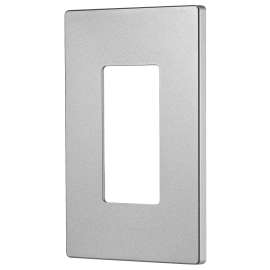 Eaton Cooper Wiring PJS PJS26SG-SP-L Wallplate, 4-7/8 in L, 3-1/8 in W, 1 -Gang, Polycarbonate, Silver Granite