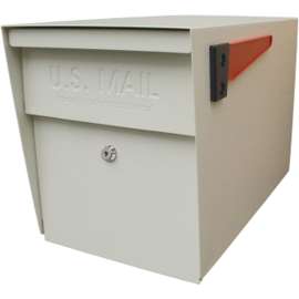 Mail Boss Packagemaster Series 7107 Mailbox, Steel, Powder-Coated, 11-1/4 in W, 21 in D, 13-3/4 in H, White