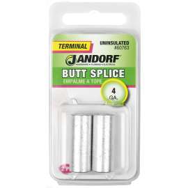 Jandorf 60763 Butt Splice Connector, 4 AWG Wire, Copper Contact
