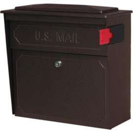 Mail Boss 7174 Mailbox, Steel, Bronze, 15-3/4 in W, 7-1/2 in D, 16 in H