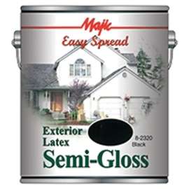 Majic Paints 8-2320-1 Exterior House Paint, Semi-Gloss, Black, 1 gal Pail