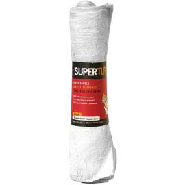 Trimaco SuperTuff 10756 Terry Towel, 17 in L, 14 in W, Cotton, White