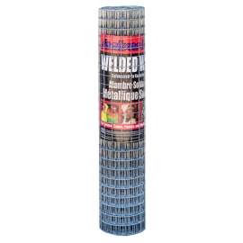 Jackson Wire 10105114 Welded Wire, 15 ft L, 24 in H, Smooth, Uniform Mesh, 1 x 1 in Mesh, 16 ga Gauge, Galvanized