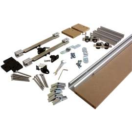 Onward 2460502MDFPVC Decorative Concealed Rail System, 2 m L Track, Aluminum, Mill, Wall Mounting