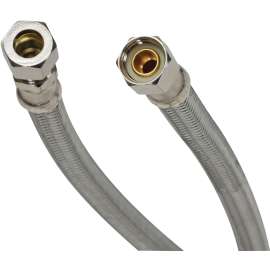 FLUIDMASTER B8F20 Water Supply Connector, 3/8 in, Compression, Polymer/Stainless Steel