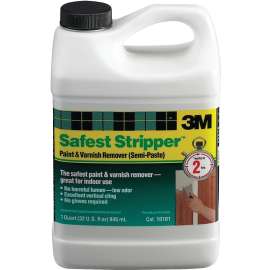 3M 10101 Paint and Varnish Remover, Liquid, Ester, Clear, 1 qt