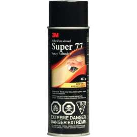 3M Super 77 77-CCVOC30-EF Spray Adhesive, Fruity, Cream, 467 g Aerosol Can