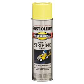 RUST-OLEUM PROFESSIONAL 2548838 Striping Paint Spray, Yellow, 18 oz, Aerosol Can