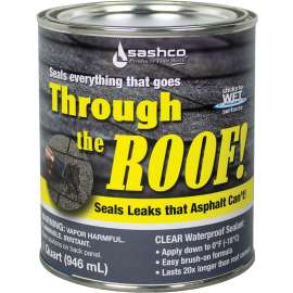 Through The Roof! 14023 Cement and Patching Sealant, Clear, Liquid, 1 qt Container