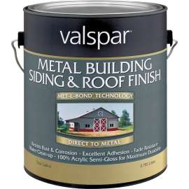 Valspar 027.0004262.007 Metal Building Paint, Semi-Gloss, Classic Red, 1 gal