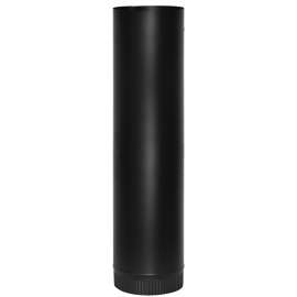 Imperial BM0108 Stove Pipe, 8 in Dia, 18 in L, Steel, Black
